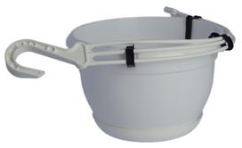 Pakabinamas gėlių vazonas Form Plastic Malta 2502, plastikinis, Ø 21 cm, balta sp.