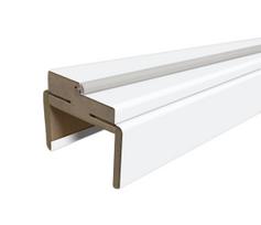 Durų stakta, 207 cm x 8 - 10 cm x 3.2 cm, balta sp.
