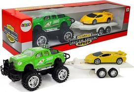 Žaislinis visureigis su priekaba Lean Toys Power Speed Super Truck 8326, įvairių spalvų