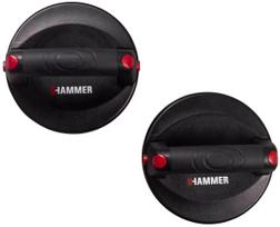 Sporto prekių priedas, atsispaudimų rankenos Hammer Magnetic Push Up Twister 66305, 18 cm, 1 kg, juoda sp., 2 vnt.