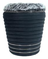 Pufas Kayoom Doric 325 9KKL3-BLK, juoda sp./grafito sp., 42 cm x 42 cm x 50 cm