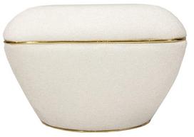Pufas Kayoom Contessa 135, aukso sp./balta sp., 60 cm x 60 cm x 42.5 cm