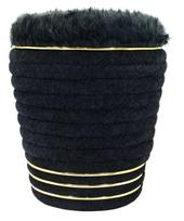 Pufas Kayoom Doric 335 76SMS-BLK, aukso sp./juoda sp., 42 cm x 42 cm x 50 cm