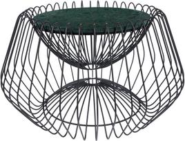 Kavos staliukas Kayoom Malibu 325, juoda sp./žalia sp., 60 cm x 60 cm x 35 cm
