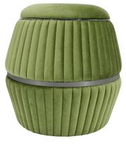 Pufas Kayoom Doric 225 4G3KU-GRN, žalia sp./grafito sp., 51.5 cm x 51.5 cm x 53 cm
