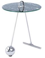 Kavos staliukas Kayoom Pendulum 525, sidabro sp./juoda sp., 46 cm x 46 cm x 60 cm
