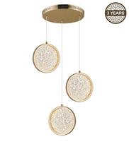 Šviestuvas kabinamas Domoletti Napoli A2378-3, LED, 3000 °K, 3 x 10 W, skaidri sp./aukso sp.