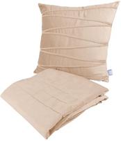 Pledo ir pagalvės komplektas Kenda Sand Paulina 125 QZP6R-CHP, kreminė sp., 130 cm x 170 cm