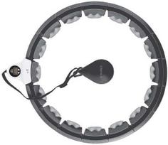 Masažinis lankas HMS Hula Hoop With Counter, 45 cm, 0.4 kg, juoda sp./pilka sp.