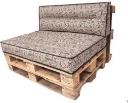 Lauko baldų pagalvių rinkinys Hobbygarden Tomek PTPBEK5, ruda sp./smėlio sp., 120 x 82 cm