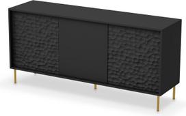 Komoda Bullet KM-1, aukso sp./juoda sp., 73 cm x 41 cm x 155 cm