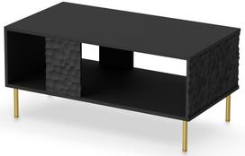 TV staliukas Bullet LAW-1, aukso sp./juoda sp., 90 cm x 50 cm x 43 cm