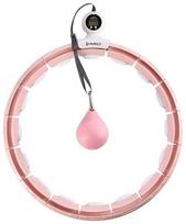 Masažinis lankas HMS Hula Hoop With Weight & Counter, 44 cm, 0.4 kg, rožinė sp.