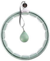 Masažinis lankas HMS Hula Hoop With Weight & Counter, 44 cm, 0.4 kg, žalia sp.