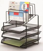 Dokumentų lentynėlė Q-Connect Letter Sorter And File Tray, juoda sp.