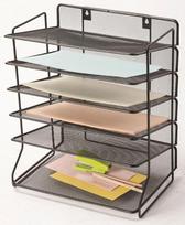 Dokumentų lentynėlė Q-Connect Mesh 6-Layer File Sorter, juoda sp.