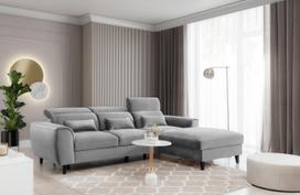 Kampinė sofa Foble Nube 4, šviesiai pilka sp., dešininė, 196 x 267 cm x 100 cm