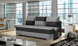 Sofa Atila Sawana 21, Soft 11, juoda sp./pilka sp., 92 x 200 cm x 83 cm
