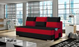 Sofa Atila Alova 04, Alova 46, juoda sp., 92 x 200 cm x 83 cm