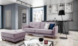 Sofa Bellis Loco 24, rožinė sp., 90 x 220 cm x 83 cm