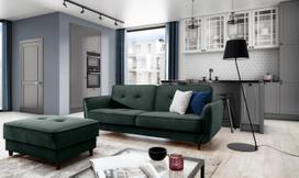 Sofa Bellis Riviera 38, tamsiai žalia sp., 90 x 220 cm x 83 cm