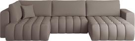 Kampinė sofa Bonito Savoi 7, šviesiai ruda sp., dešininė, 170 x 340 cm x 92 cm