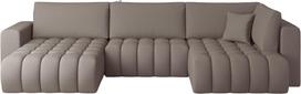 Kampinė sofa Bonito Savoi 7, šviesiai ruda sp., kairinė, 170 x 340 cm x 92 cm