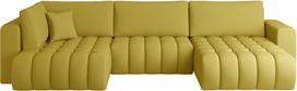 Kampinė sofa Bonito Savoi 45, geltona sp., dešininė, 170 x 340 cm x 92 cm