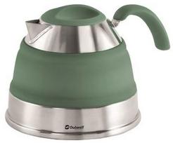Arbatinukas Outwell Collaps Kettle, nerūdijantysis plienas/silikonas, 16.5 cm, 1.5 l, nerūdijančiojo plieno sp./žalia sp.