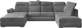 Kampinė sofa Evanell Monolith 84, pilka sp., kairinė, 216 x 330 cm x 102 cm