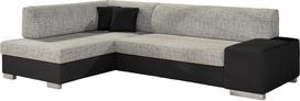 Kampinė sofa Fabio Berlin Soft, juoda sp./pilka sp., kairinė, 167 x 268 cm x 73 cm