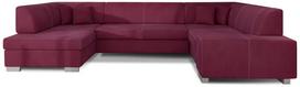 Kampinė sofa Havana Mat Velvet 68, tamsiai violetinė sp., kairinė, 320 x 207 cm x 73 cm