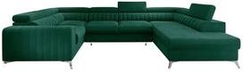 Kampinė sofa Louis Nube 35, tamsiai žalia sp., dešininė, 202 x 347 cm x 92 cm