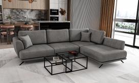 Kampinė sofa Larde Gojo 5, tamsiai pilka sp., dešininė, 191 x 276 cm x 90 cm