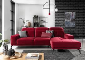 Kampinė sofa Torrense Kronos 02, raudona sp., dešininė, 175 x 265 cm x 98 cm
