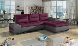 Kampinė sofa Ottavio Lars 68, Soft 29, violetinė sp., dešininė, 180 x 275 cm x 85 cm