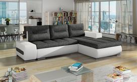 Kampinė sofa Ottavio Berlin 02, Soft 17, balta sp./tamsiai pilka sp., dešininė, 180 x 275 cm x 85 cm