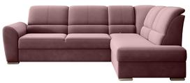 Kampinė sofa Siber Velvetmat 24, rožinė sp., dešininė, 270 x 186 cm x 93 cm