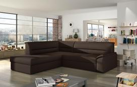 Kampinė sofa Elano Soft 66, ruda sp., kairinė, 255 x 212 cm x 90 cm
