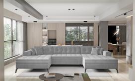 Kampinė sofa Vertizo Nube 3, pilka sp., 350 x 170 cm x 93 cm