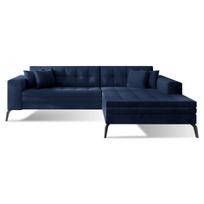 Kampinė sofa Solange Monolith 77, tamsiai mėlyna sp., dešininė, 292 x 196 cm x 80 cm