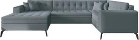 Kampinė sofa Montez Savoi 100, mėlyna sp., kairinė, 180 x 340 cm x 93 cm