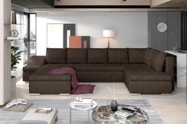 Kampinė sofa Giovanni Dora 28, tamsiai ruda sp., kairinė, 200 x 340 cm x 88 cm
