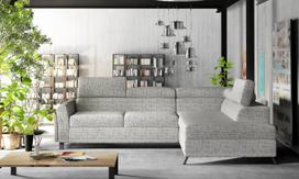 Kampinė sofa Kairos Berlin 01, pilka sp., dešininė, 200 x 265 cm x 95 cm