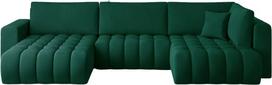 Kampinė sofa Bonito Nube 35, tamsiai žalia sp., kairinė, 170 x 340 cm x 92 cm