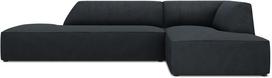 Kampinė sofa Micadoni Home Ruby Modular 4 Seats, juoda sp., dešininė, 273 x 180 cm x 69 cm