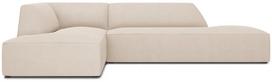 Kampinė sofa Micadoni Home Ruby Modular 4 Seats, kreminė sp., kairinė, 273 x 180 cm x 69 cm