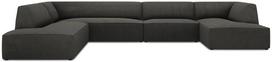 Kampinė sofa Micadoni Home Ruby Panoramic 7 Seats, tamsiai pilka sp., kairinė, 366 x 273 cm x 69 cm