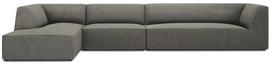 Kampinė sofa Micadoni Home Ruby 5 Seats, tamsiai pilka sp., kairinė, 366 x 180 cm x 69 cm