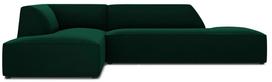 Kampinė sofa Micadoni Home Ruby Modular 4 Seats, tamsiai žalia sp., kairinė, 273 x 180 cm x 69 cm